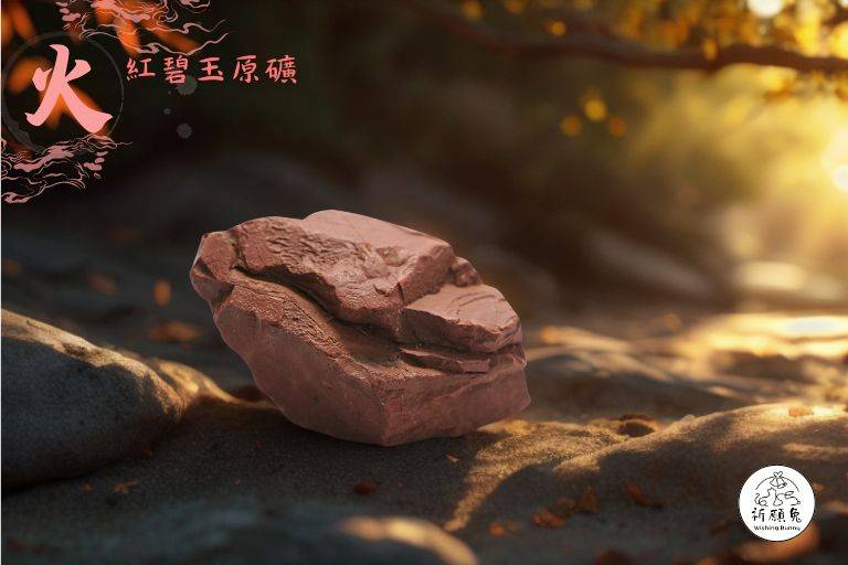 WBC0519，(火屬性水晶) 紅碧玉原礦，購買另贈送展示木盒