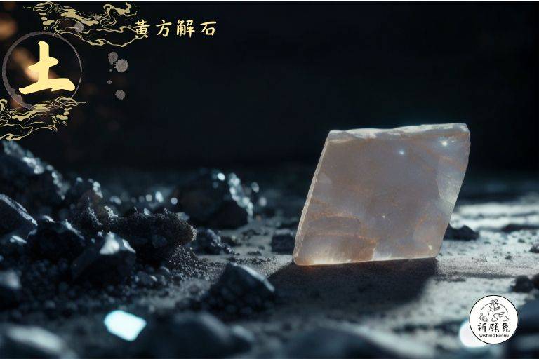 WBC0272，(土屬性水晶) 黃方解石原礦，購買另贈送展示木盒