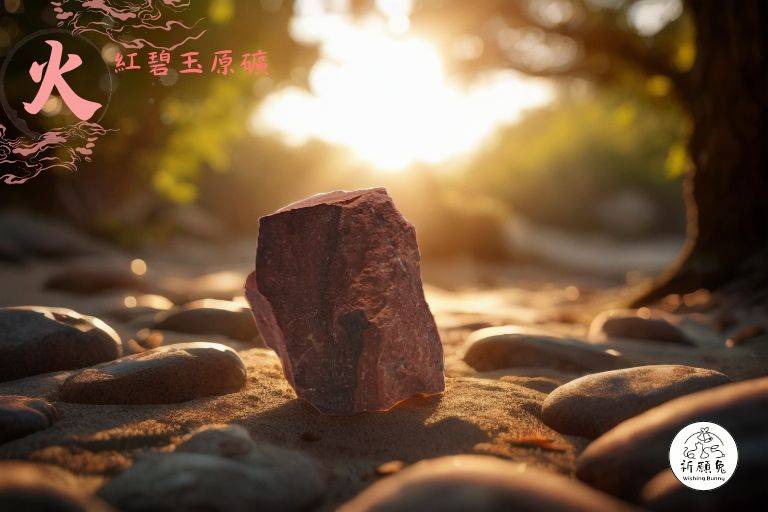 WBC0516，(火屬性水晶) 紅碧玉原礦，購買另贈送展示木盒