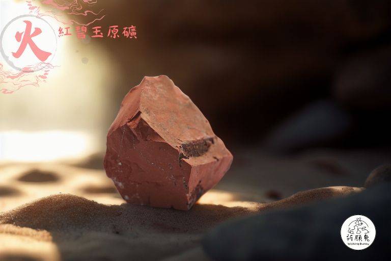 WBC0517，(火屬性水晶) 紅碧玉原礦，購買另贈送展示木盒