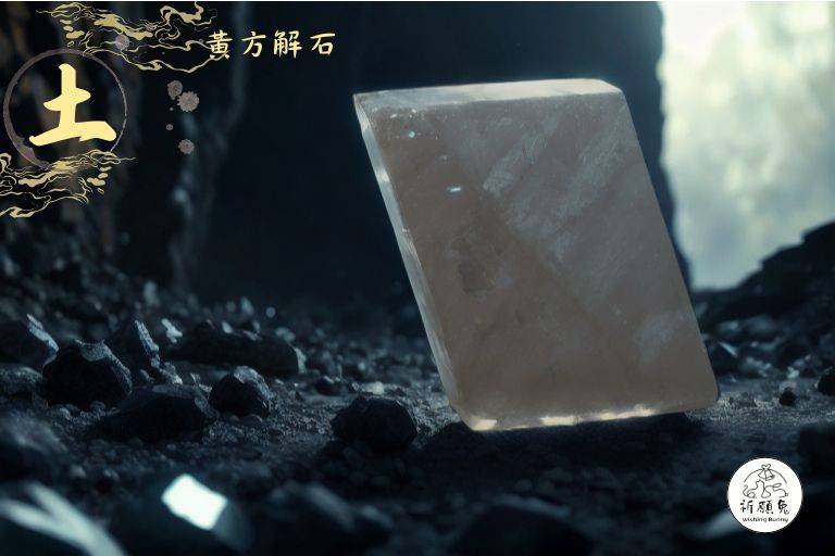 WBC0273，(土屬性水晶) 黃方解石原礦，購買另贈送展示木盒