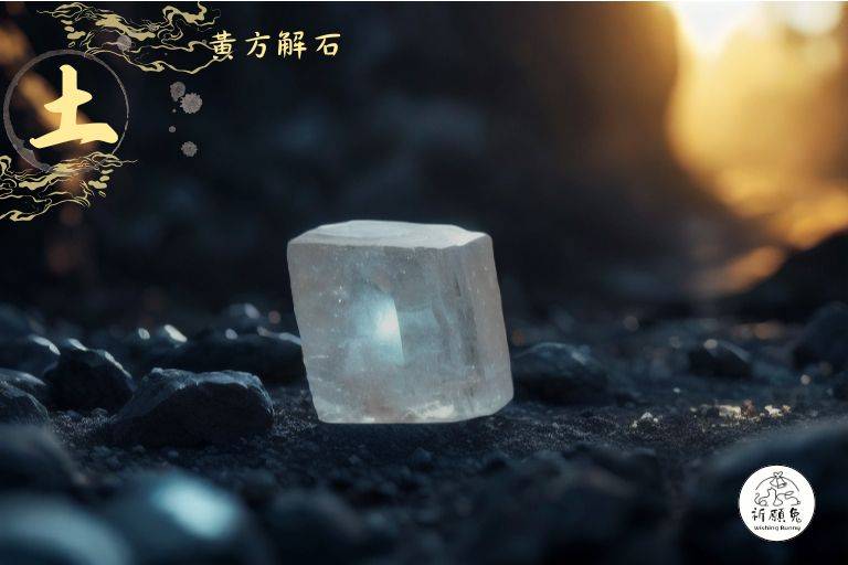 WBC0277，(土屬性水晶) 黃方解石原礦，購買另贈送展示木盒