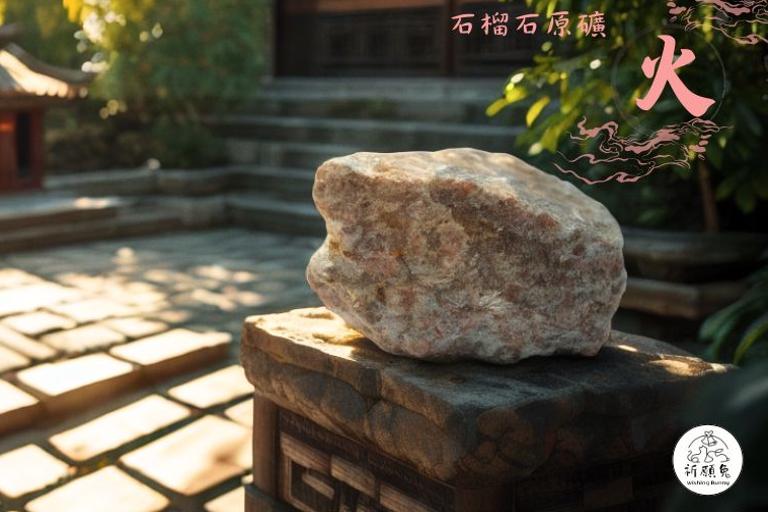 WBC0208，(火屬性水晶) 石榴石原礦，購買另贈送展示木盒