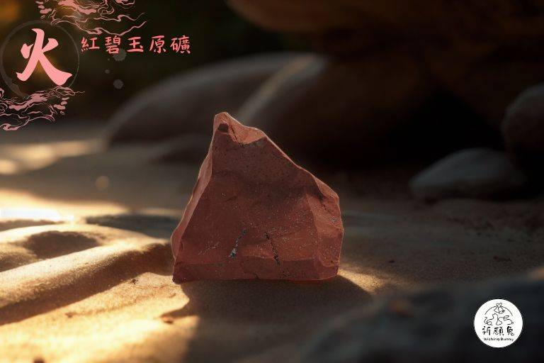 WBC0522，(火屬性水晶) 紅碧玉原礦，購買另贈送展示木盒