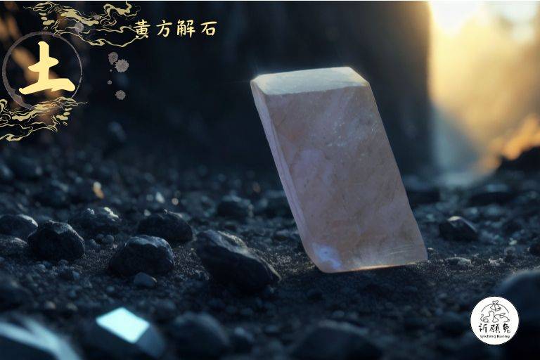 WBC0274，(土屬性水晶) 黃方解石原礦，購買另贈送展示木盒