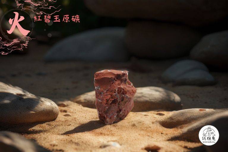 WBC0523，(火屬性水晶) 紅碧玉原礦，購買另贈送展示木盒