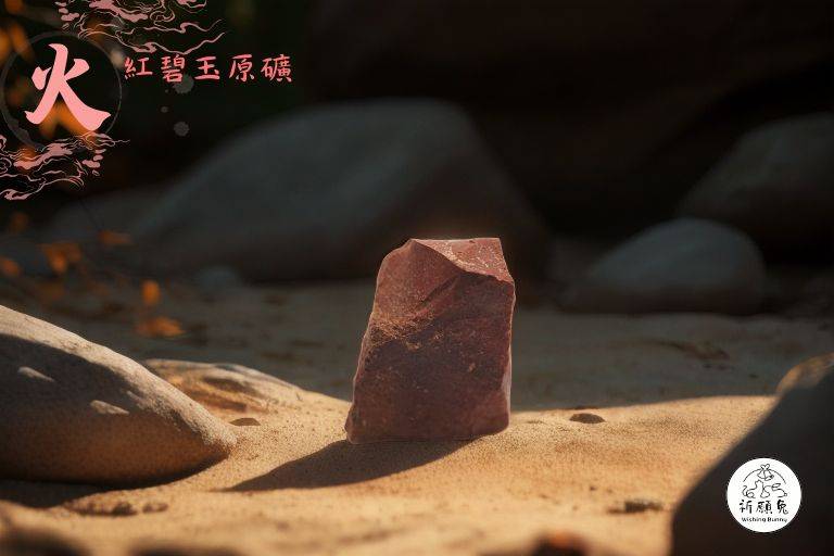 WBC0524，(火屬性水晶) 紅碧玉原礦，購買另贈送展示木盒